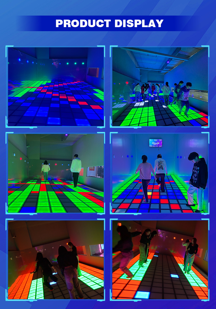 30x30cm pixel grid interactive dance game